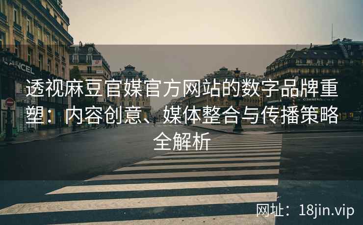 透视麻豆官媒官方网站的数字品牌重塑：内容创意、媒体整合与传播策略全解析