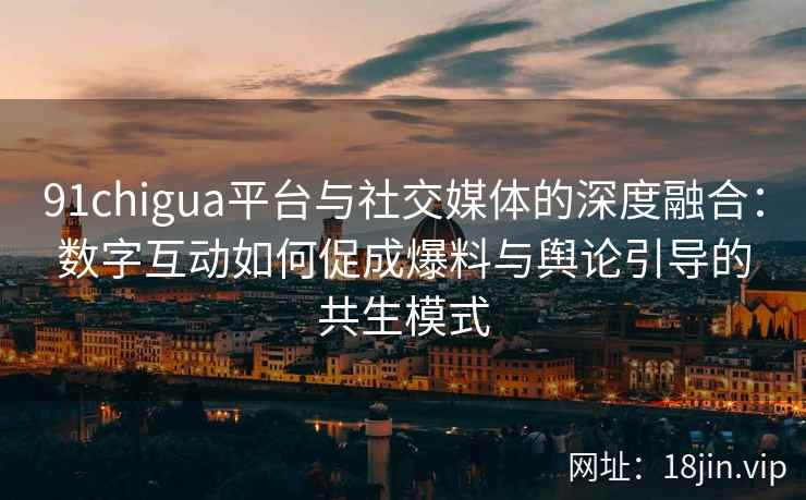 91chigua平台与社交媒体的深度融合：数字互动如何促成爆料与舆论引导的共生模式